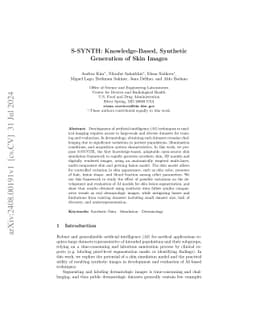 S-SYNTH: Knowledge-Based, Synthetic Generation of Skin Images