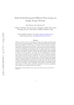 Multi-Modal Parameter-Efficient Fine-tuning via Graph Neural Network