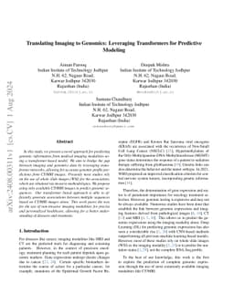 Translating Imaging to Genomics: Leveraging Transformers for Predictive
  Modeling