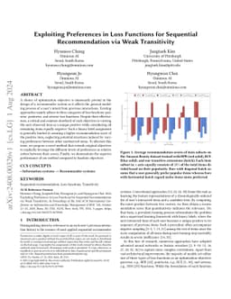 Exploiting Preferences in Loss Functions for Sequential Recommendation
  via Weak Transitivity