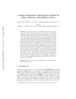 A Simple Background Augmentation Method for Object Detection with
  Diffusion Model