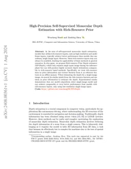 High-Precision Self-Supervised Monocular Depth Estimation with
  Rich-Resource Prior