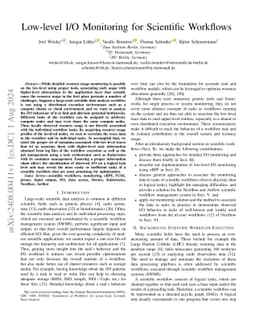 Low-level I/O Monitoring for Scientific Workflows