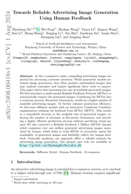 Towards Reliable Advertising Image Generation Using Human Feedback