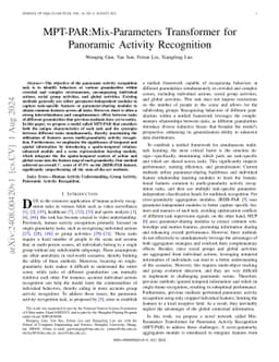 MPT-PAR:Mix-Parameters Transformer for Panoramic Activity Recognition