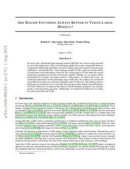Are Bigger Encoders Always Better in Vision Large Models?