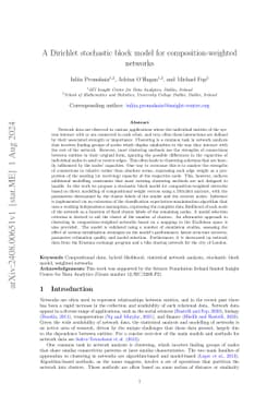 A Dirichlet stochastic block model for composition-weighted networks