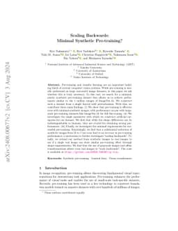 Scaling Backwards: Minimal Synthetic Pre-training?