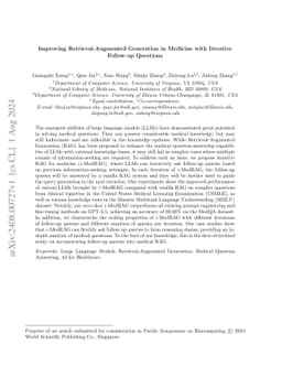 Improving Retrieval-Augmented Generation in Medicine with Iterative
  Follow-up Questions