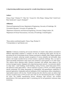 A deep learning-enabled smart garment for versatile sleep behaviour
  monitoring