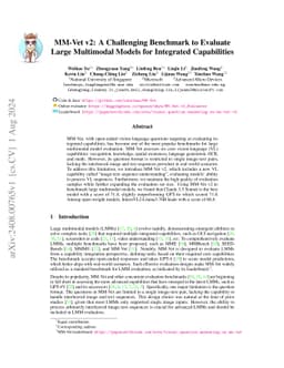MM-Vet v2: A Challenging Benchmark to Evaluate Large Multimodal Models
  for Integrated Capabilities