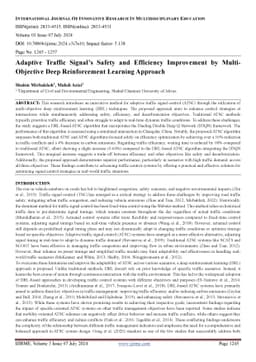 Adaptive traffic signal safety and efficiency improvement by multi
  objective deep reinforcement learning approach