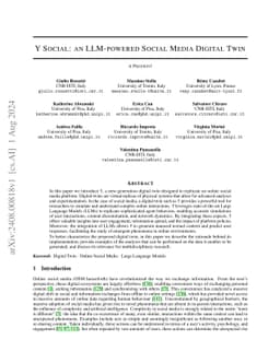 Y Social: an LLM-powered Social Media Digital Twin