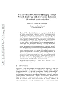 UlRe-NeRF: 3D Ultrasound Imaging through Neural Rendering with
  Ultrasound Reflection Direction Parameterization