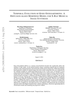 Temporal Evolution of Knee Osteoarthritis: A Diffusion-based Morphing
  Model for X-ray Medical Image Synthesis