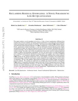 Reclaiming Residual Knowledge: A Novel Paradigm to Low-Bit Quantization