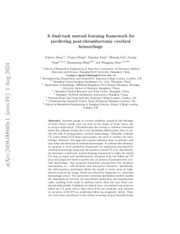 A dual-task mutual learning framework for predicting post-thrombectomy
  cerebral hemorrhage