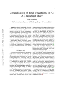 Generalisation of Total Uncertainty in AI: A Theoretical Study
