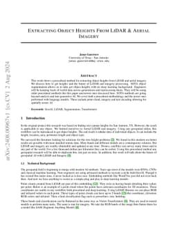 Extracting Object Heights From LiDAR & Aerial Imagery