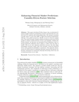 Enhancing Financial Market Predictions: Causality-Driven Feature
  Selection
