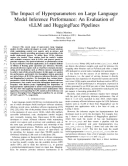 The Impact of Hyperparameters on Large Language Model Inference
  Performance: An Evaluation of vLLM and HuggingFace Pipelines
