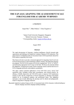The EAP-AIAS: Adapting the AI Assessment Scale for English for Academic
  Purposes