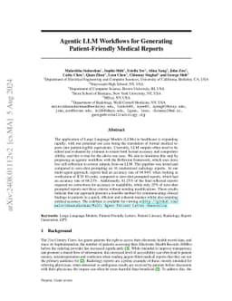 Agentic LLM Workflows for Generating Patient-Friendly Medical Reports