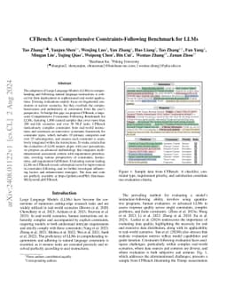 CFBench: A Comprehensive Constraints-Following Benchmark for LLMs
