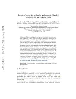 Robust Curve Detection in Volumetric Medical Imaging via Attraction
  Field