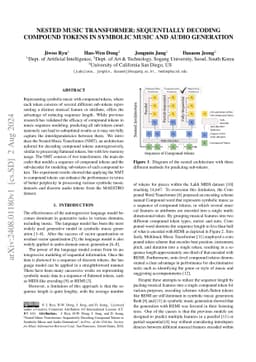 Nested Music Transformer: Sequentially Decoding Compound Tokens in
  Symbolic Music and Audio Generation