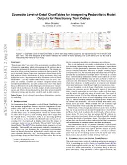 Zoomable Level-of-Detail ChartTables for Interpreting Probabilistic
  Model Outputs for Reactionary Train Delays