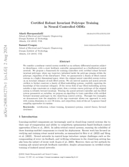 Certified Robust Invariant Polytope Training in Neural Controlled ODEs