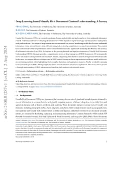 Deep Learning based Visually Rich Document Content Understanding: A
  Survey