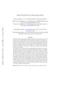 Point Prediction for Streaming Data