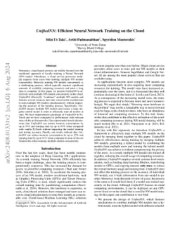 UnifiedNN: Efficient Neural Network Training on the Cloud