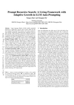Prompt Recursive Search: A Living Framework with Adaptive Growth in LLM
  Auto-Prompting