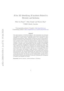 AI for All: Identifying AI incidents Related to Diversity and Inclusion