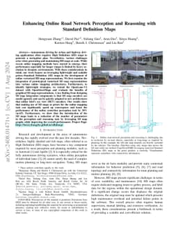 Enhancing Online Road Network Perception and Reasoning with Standard
  Definition Maps