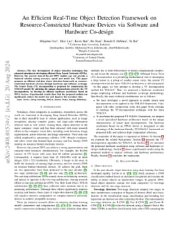 An Efficient Real-Time Object Detection Framework on
  Resource-Constricted Hardware Devices via Software and Hardware Co-design