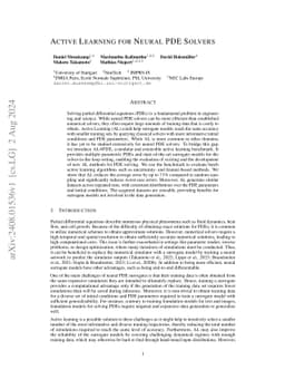 Active Learning for Neural PDE Solvers