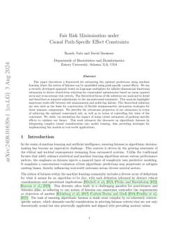 Fair Risk Minimization under Causal Path-Specific Effect Constraints