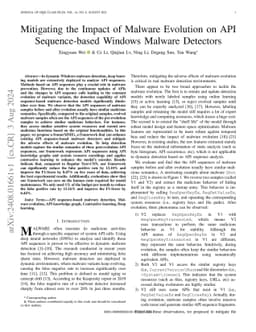 Mitigating the Impact of Malware Evolution on API Sequence-based Windows
  Malware Detector