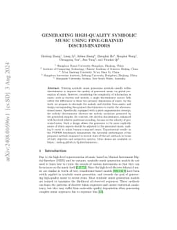 Generating High-quality Symbolic Music Using Fine-grained Discriminators