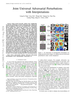 Joint Universal Adversarial Perturbations with Interpretations