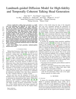 Landmark-guided Diffusion Model for High-fidelity and Temporally
  Coherent Talking Head Generation
