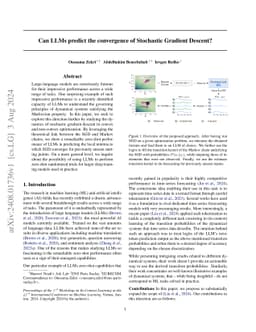 Can LLMs predict the convergence of Stochastic Gradient Descent?