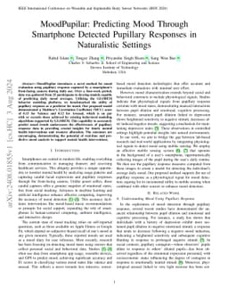 MoodPupilar: Predicting Mood Through Smartphone Detected Pupillary
  Responses in Naturalistic Settings