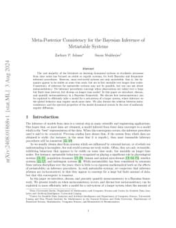Meta-Posterior Consistency for the Bayesian Inference of Metastable
  System