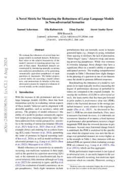 A Novel Metric for Measuring the Robustness of Large Language Models in
  Non-adversarial Scenarios