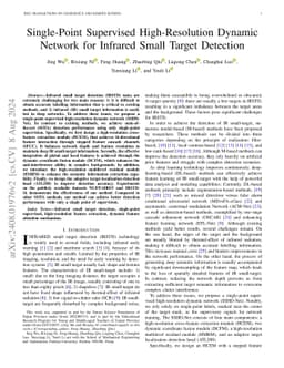 Single-Point Supervised High-Resolution Dynamic Network for Infrared
  Small Target Detection